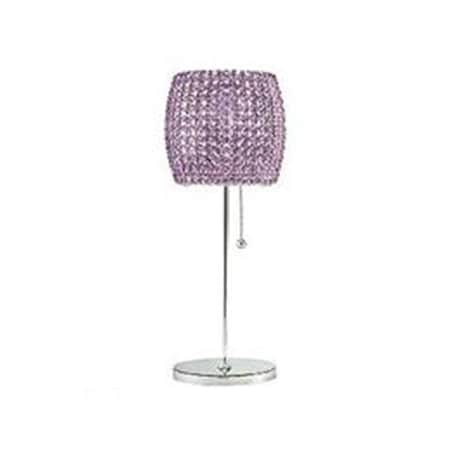 Warehouse Of Tiffany Cleopatra  Purple Crystal-Chrome Table Lamp TL7264